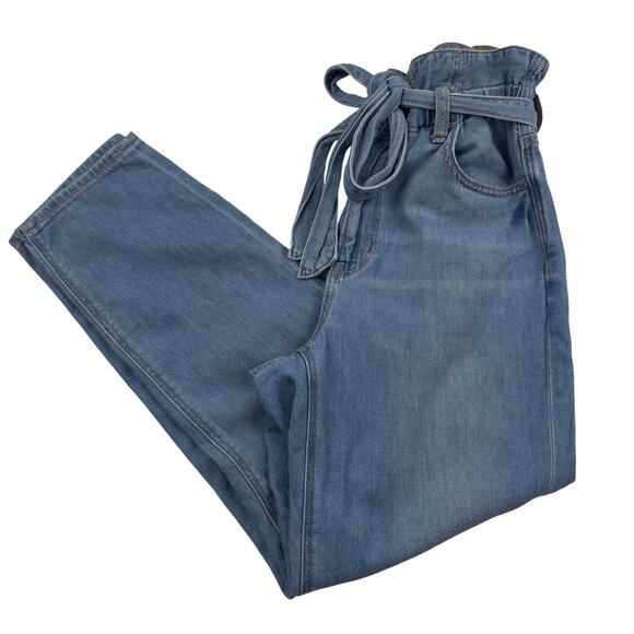 American Eagle Outfitters Highest Rise Mom Tie Waist Jeans Women's Size 4 Short - Picture 1 of 9